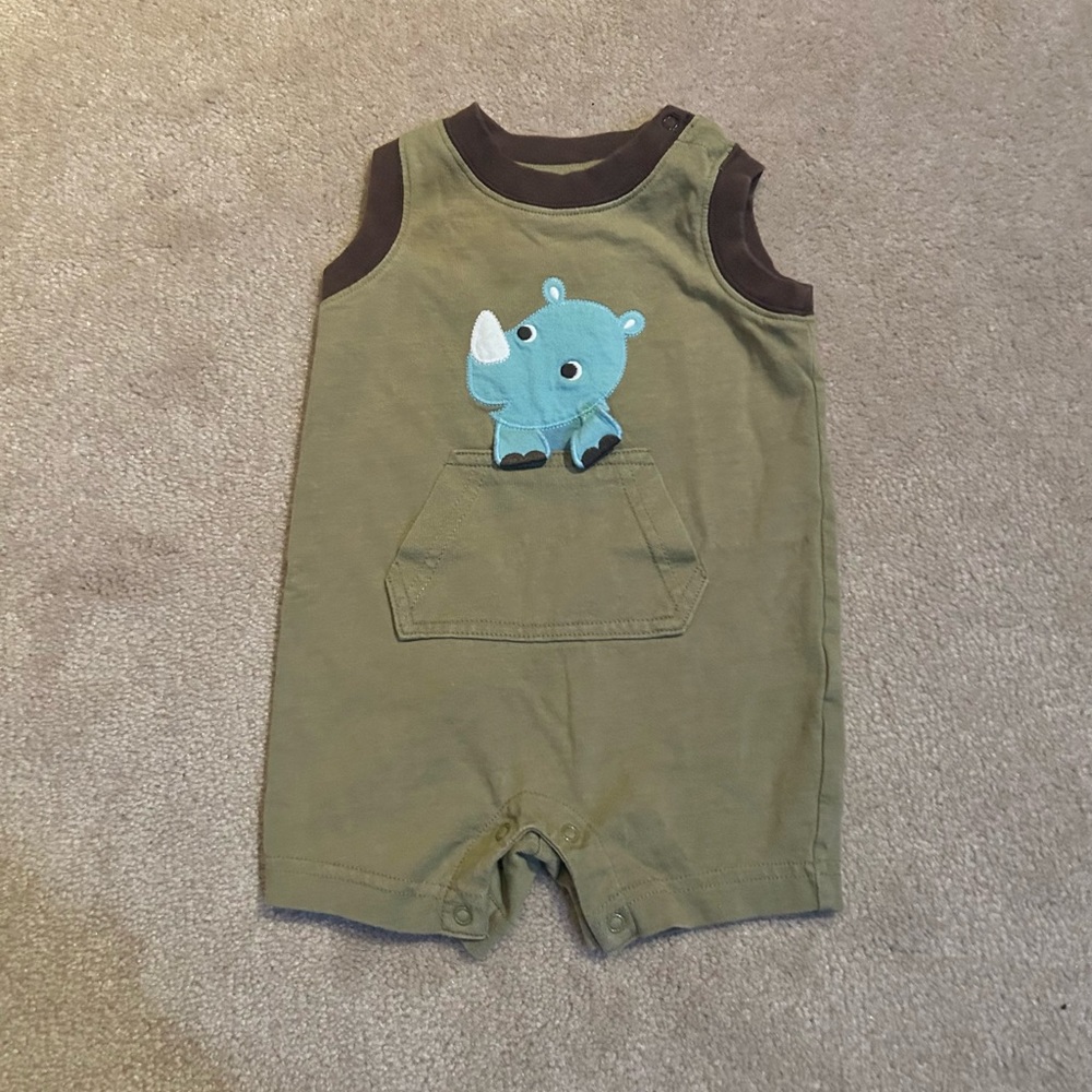 Gymboree baby boy rhino shortie one piece